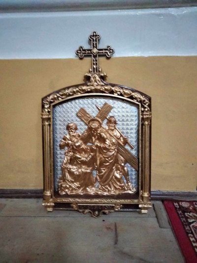 Renowacjia stacji Drogi Krzyżowej.