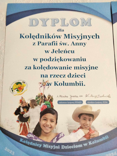 Dyplomy Wdzięczności.