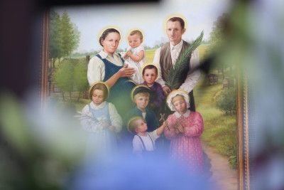 Nawiedzenie relikwii bł. Rodziny Ulmów.