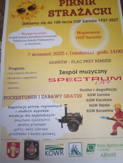 W Sarnowie odbędzie się festyn strażacki.